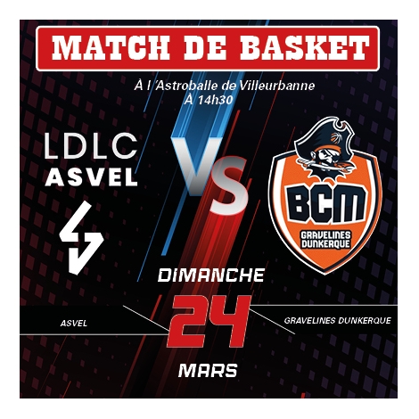 SLV75 - MATCH BASKET ASVEL - GRAVELINES DUNKERQUE